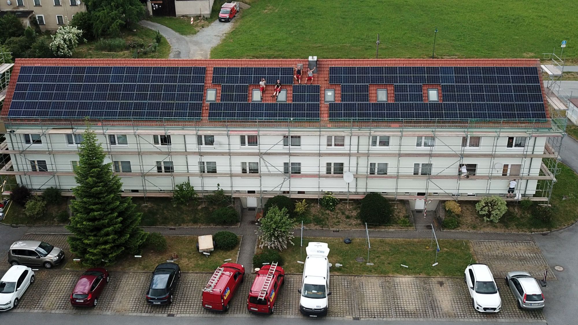 Große PV Anlage für Mieterstrom