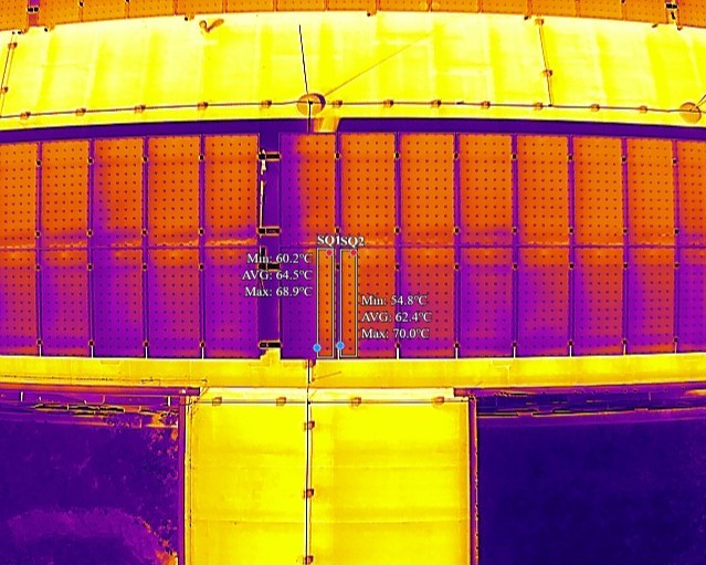 Normalbild Solarmodul mit Hotspot